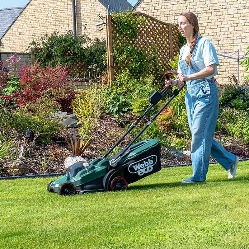 Webb Eco 20V 33cm / 13" Cordless Rotary Lawn Mower and 25cm Line Trimmer image 0