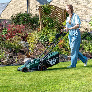 Webb Eco 20V 33cm / 13" Cordless Rotary Lawn Mower and 25cm Line Trimmer image 1