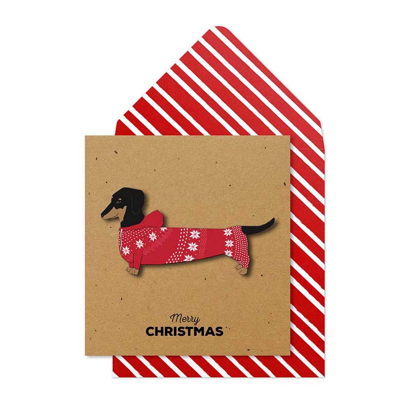Tache Designs Xmas Onesie Dachshund Christmas Card image 0