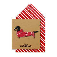 Tache Designs Xmas Onesie Dachshund Christmas Card image 0