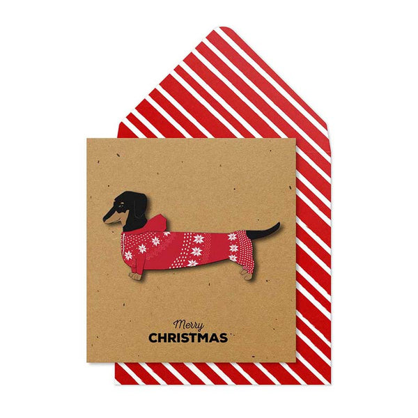 Tache Designs Xmas Onesie Dachshund Christmas Card image 0