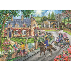 House of Puzzles Rose Cottage 1000 Piece Jigsaw Puzzle image 0