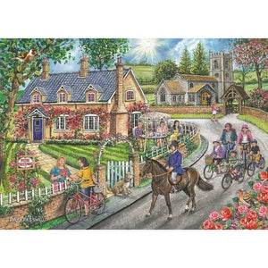 House of Puzzles Rose Cottage 1000 Piece Jigsaw Puzzle image 0