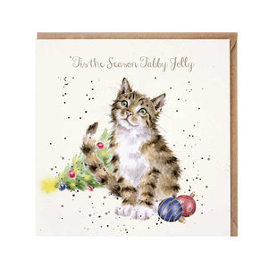 Wrendale Designs Tabby Jolly Christmas Card image 0