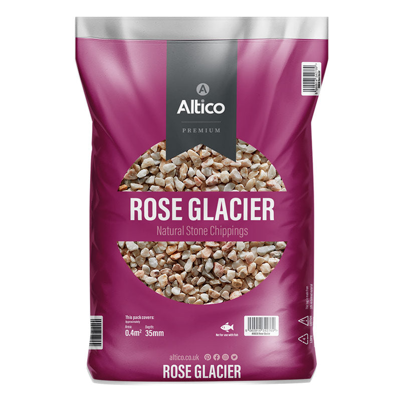 Altico Rose Glacier Premium Natural Stone Chippings (Large Bag) image 0