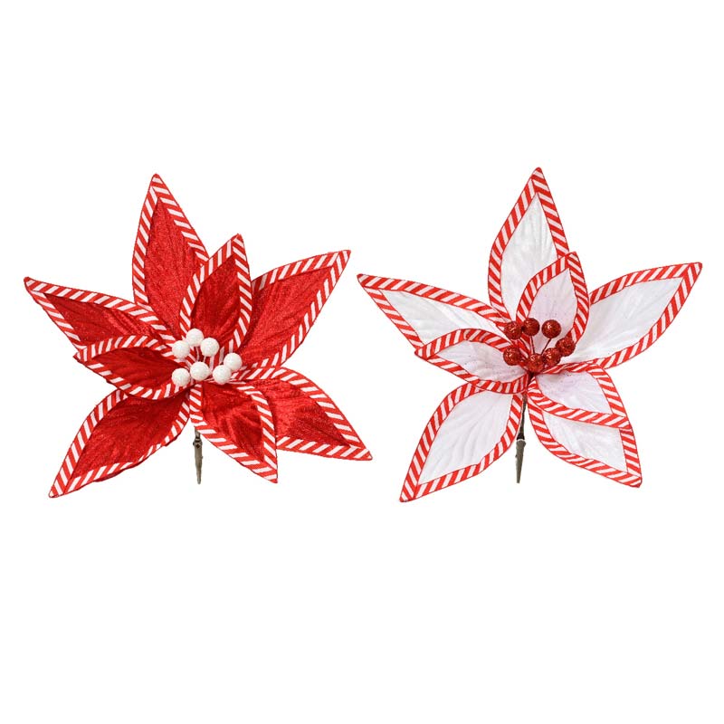 Everlands Red & White Flower Clip (Assorted Designs) image 0