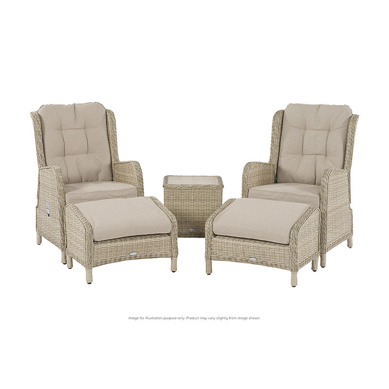Bramblecrest Somerford 2 Seat Recliner Set in Sandstone Rattan image 0