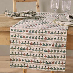 Walton &amp; Co Christmas Tree Stripe Table Runner image 0