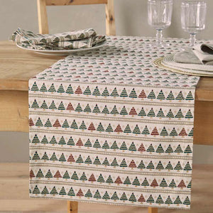 Walton &amp; Co Christmas Tree Stripe Table Runner image 0