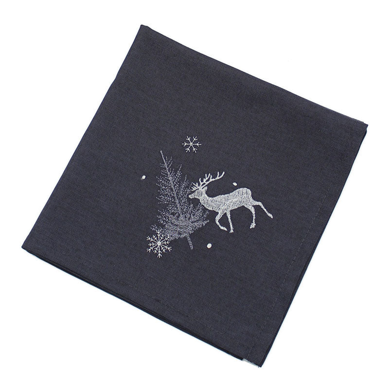 Peggy Wilkins Neve Napkins - Pewter (Pack of 4) image 0