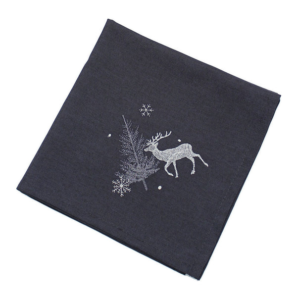 Peggy Wilkins Neve Napkins - Pewter (Pack of 4) image 0