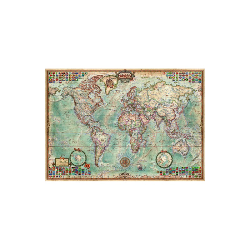 University Games Political Map Of The World 1500pc Jigsaw Puzzle image 0
