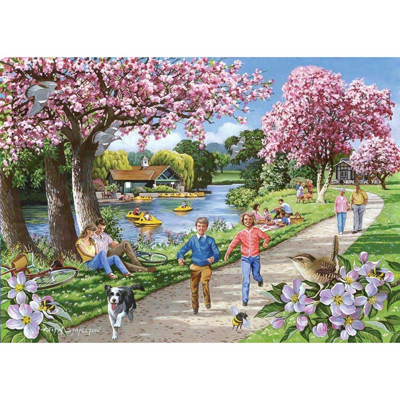House of Puzzles Apple Blossom Time Big 500 Piece Jigsaw Puzzle image 0