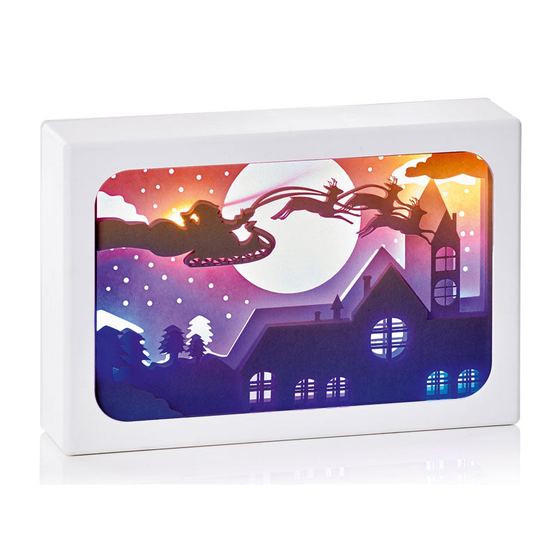 Premier Battery-Operated Paper Diorama with Santa Sleigh Scene image 0