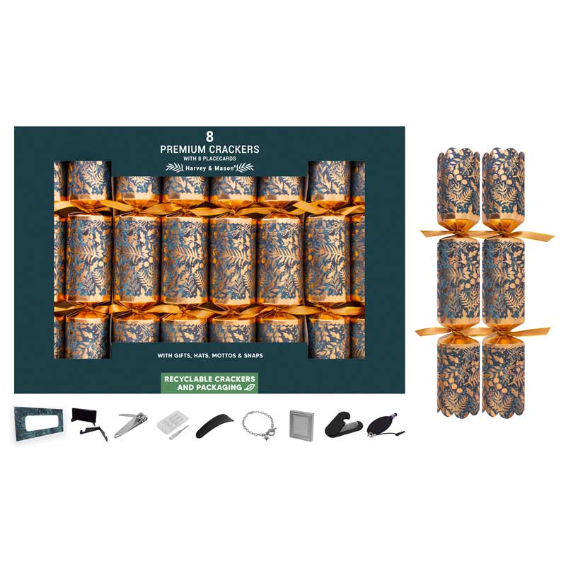 Harvey & Mason 8 Premium Berryblue Crackers image 0