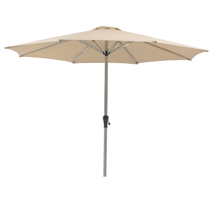 Bramblecrest 3.5m Round Brushed Aluminium Crank Handle Parasol, Sand image 0