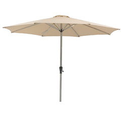 Bramblecrest 3.5m Round Brushed Aluminium Crank Handle Parasol, Sand image 0
