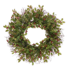 Floralsilk Glitter Holly Wreath image 0