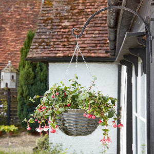 Smart Garden Kielder Faux Rattan Hanging Basket (14-inch) image 0