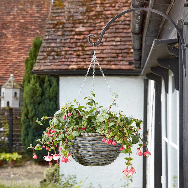 Smart Garden Kielder Faux Rattan Hanging Basket (14-inch) image 0