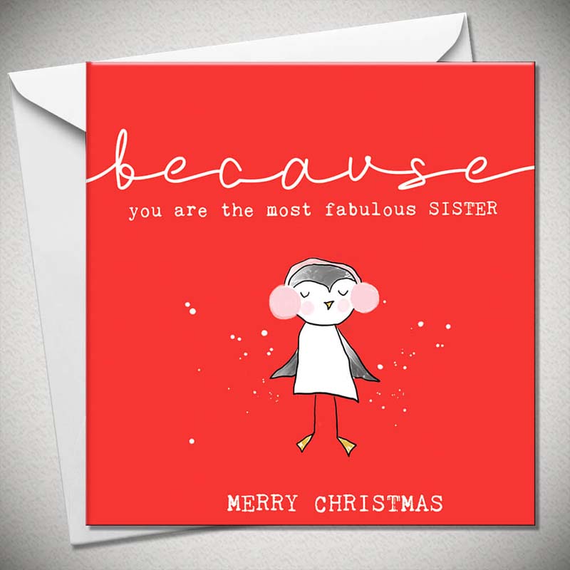 Bexy Boo Fabulous Sister Christmas Card image 0