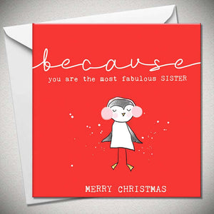 Bexy Boo Fabulous Sister Christmas Card image 0