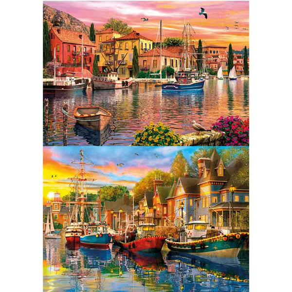 Gibsons Sails At Sunset 2 x 500 Piece Jigsaw Puzzles image 0