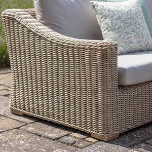 Bramblecrest Fairford L-Shaped Modular Sofa Set in Walnut Rattan with Piston Adjustable Table, Bench &amp; Sofa Chair image 4
