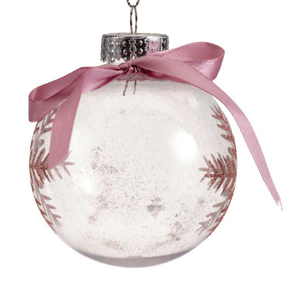 Decoris Shatterproof Bauble with Pink Satin Bow (Assorted Designs) image 7