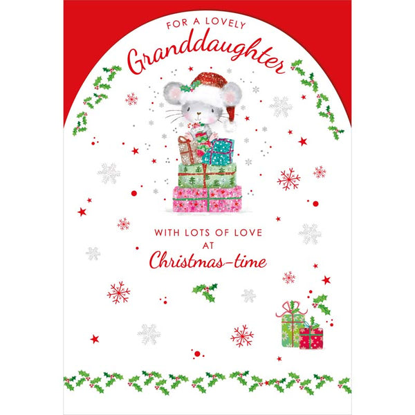 Nigel Quiney Mouse with Parcels Christmas Card image 0