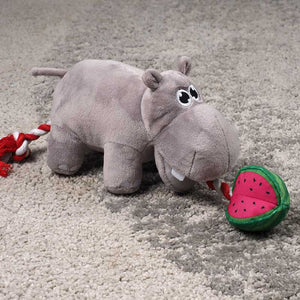 Zoon Hippo Tugga Melon Dog Toy image 2