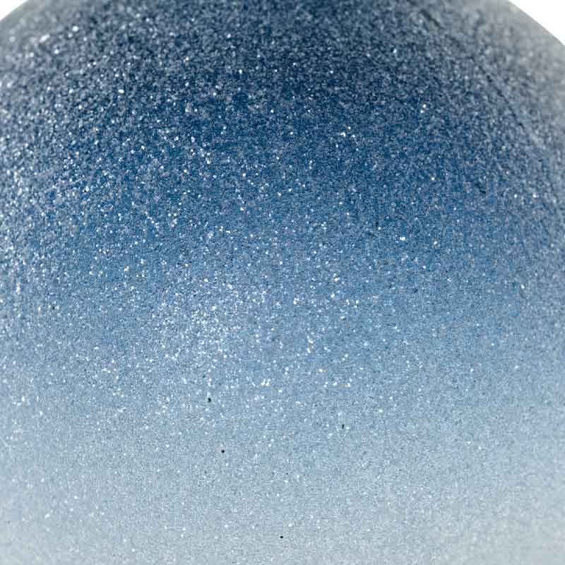 Decoris Shatterproof Bauble with Ice Colourflow in Night Blue (Assorted Designs) image 0