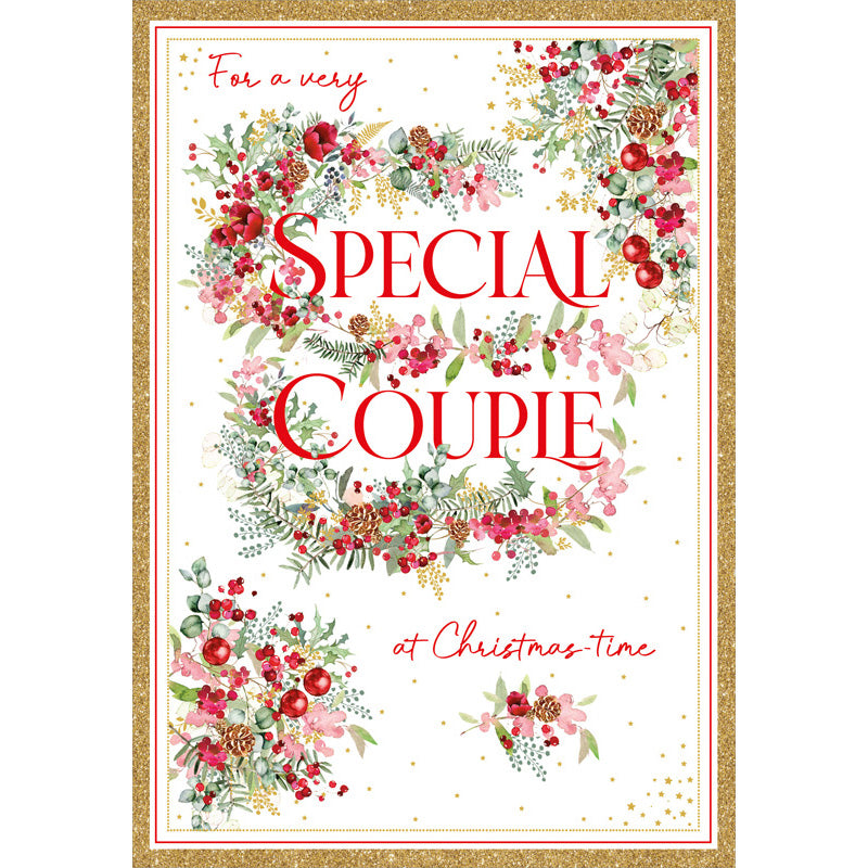 Nigel Quiney Floral Text Special Couple Christmas Card image 0