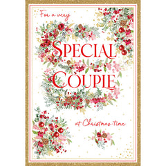 Nigel Quiney Floral Text Special Couple Christmas Card image 0