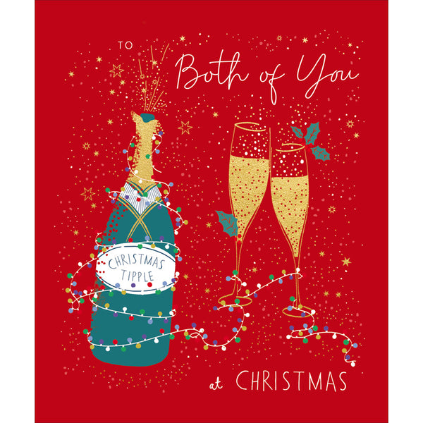 Woodmansterne Champagne with Fairy Christmas Card image 0