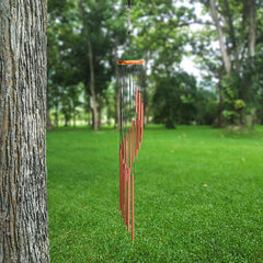 Symphony 18 Tube Spiral Wind Chime with Copper Finish, Size 91cm image 0