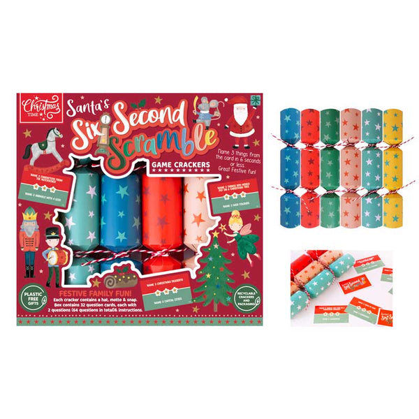 Santa's Six Second Scramble Game Crackers image 0