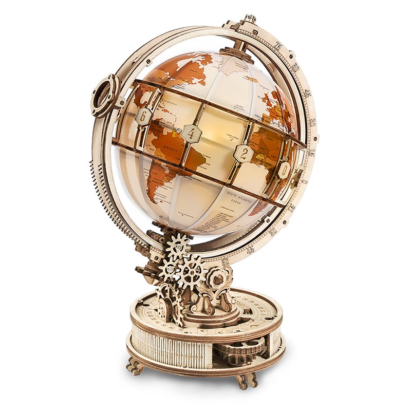 Robotime Luminous Globe 3D Wooden Puzzle image 0