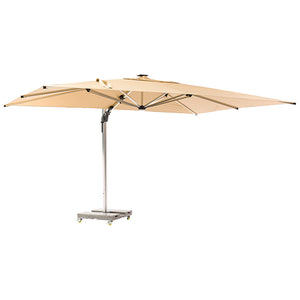 Bramblecrest Worcester 4 x 3m Rectangular Cantilever Parasol in Sand with LED, Granite Base & Cover image 8