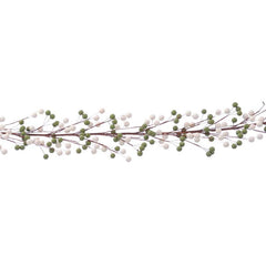 Festive White & Green Berry Garland image 0