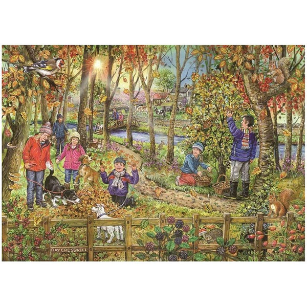 House Of Puzzles Autumn Leaves Big 250 Piece Jigsaw Puzzle image 0