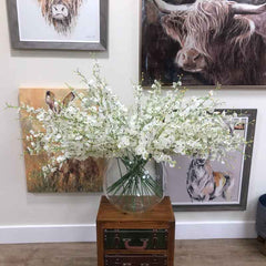 White Dancing Orchid Stem (88cm) image 0