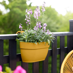 elho® Vibia Campana Easy Hanger Medium Honey Yellow Planter image 0