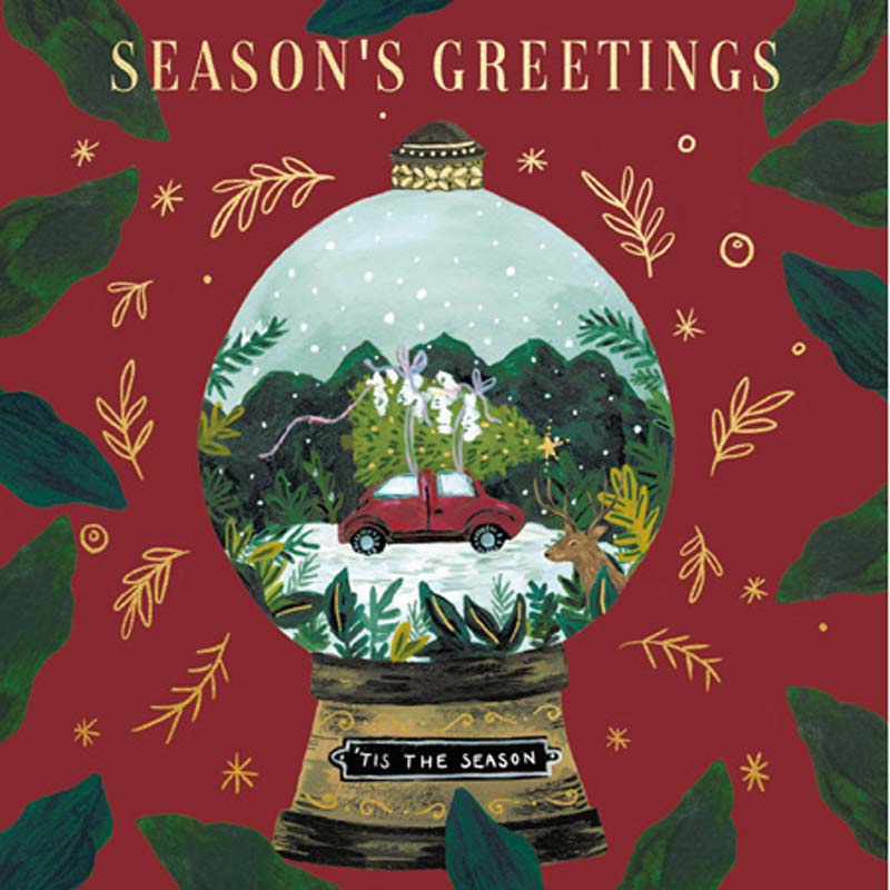 Woodmansterne Snow Globe Christmas Card image 0