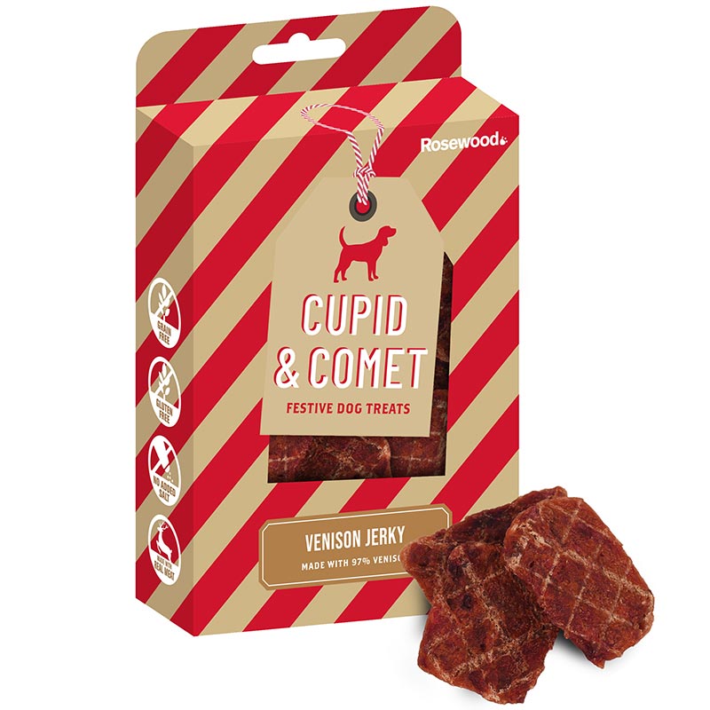 Cupid & Comet Venison Jerky Festive Dog Treats image 0