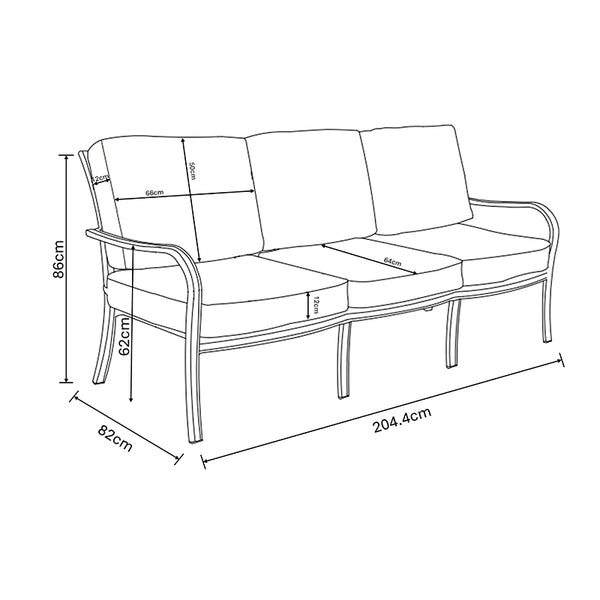 Hartman Buxton 3 Seater Sofa Lounge Set in Maize image 9