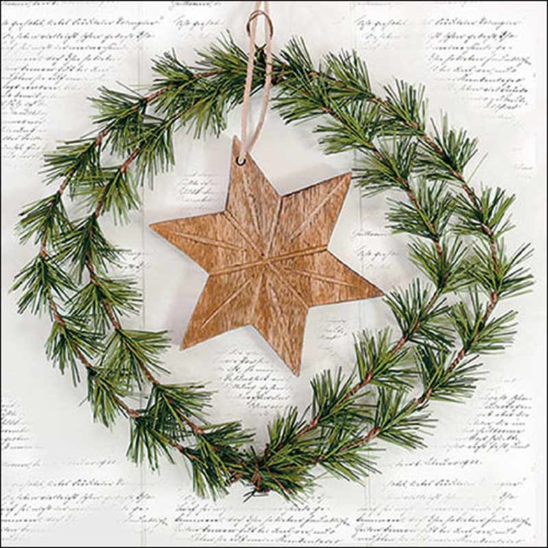 Ambiente Paper Napkins - Wreath & Star (Pack of 20) image 0