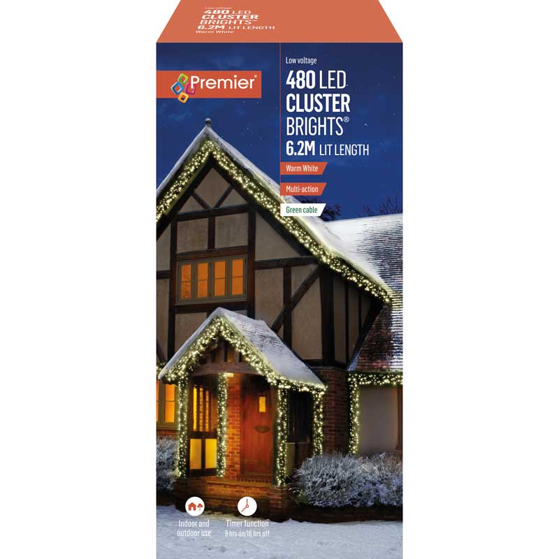 Premier 480 Multi-Action LED CLUSTERBRIGHTS with Timer - Warm White image 0