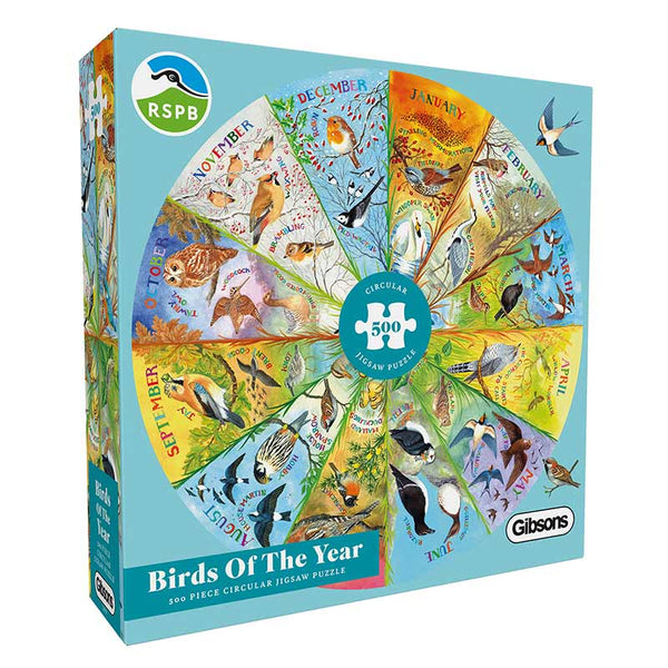 Gibsons RSPB Birds of the Year 500 Piece Circular Puzzle image 1