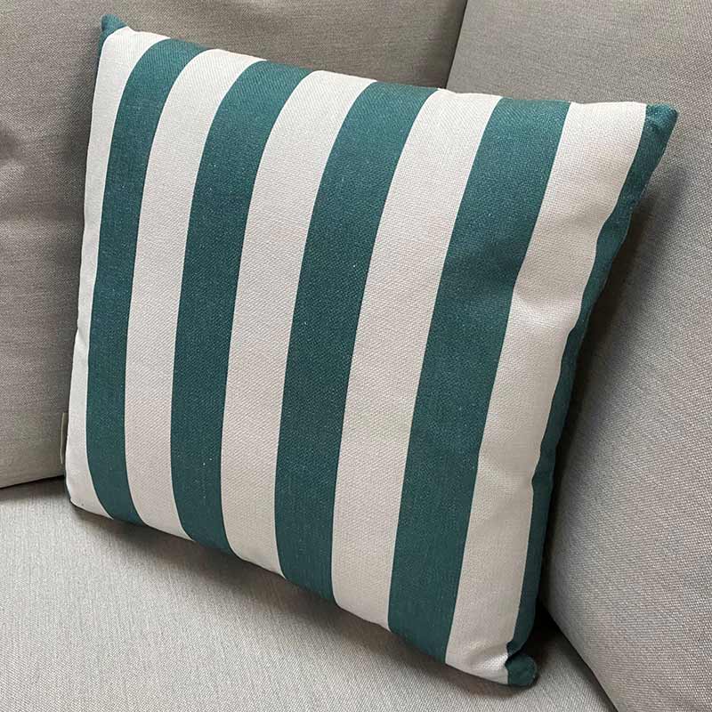 Bramblecrest Square Scatter Cushion, 45 x 45cm - Jade Stripe image 0